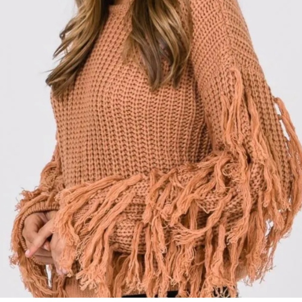 &Merci Fringe Sleeved Sweater